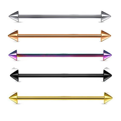 14G Tööstuslik augustamine Kangi Ehted Kirurgiline Teras CZ Marmorist pärli stiil naistele Meestele Kõhre kõrvarõngas Keha augustamine