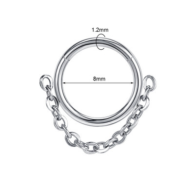 AOEDEJ 16G Sarved nina augustamine naistele roostevabast terasest lehtede kett vaheseina rõngas Hoop Clicker kõhre Helix Tragus kõrvarõngas meeste