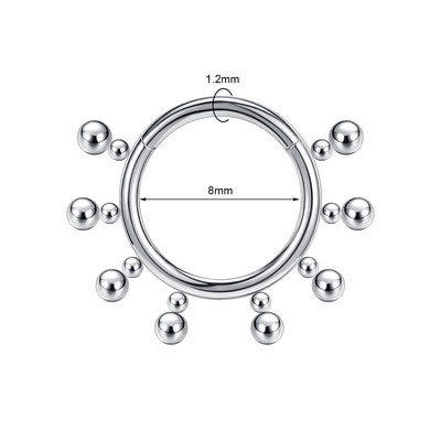 AOEDEJ 16G Sarved nina augustamine naistele roostevabast terasest lehtede kett vaheseina rõngas Hoop Clicker kõhre Helix Tragus kõrvarõngas meeste