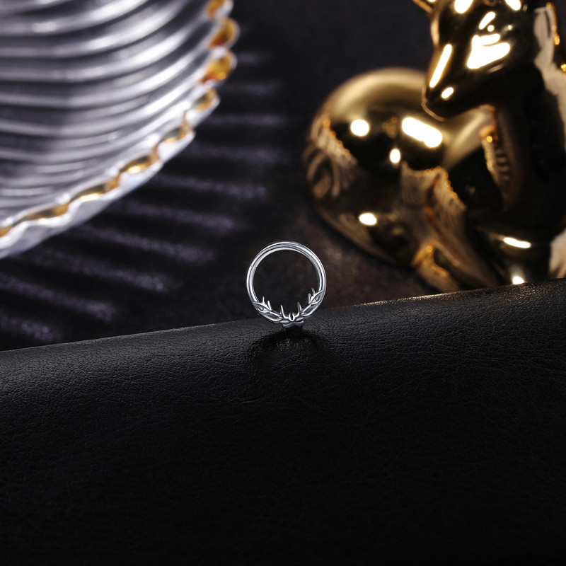 AOEDEJ 16G Sarved nina augustamine naistele roostevabast terasest lehtede kett vaheseina rõngas Hoop Clicker kõhre Helix Tragus kõrvarõngas meeste