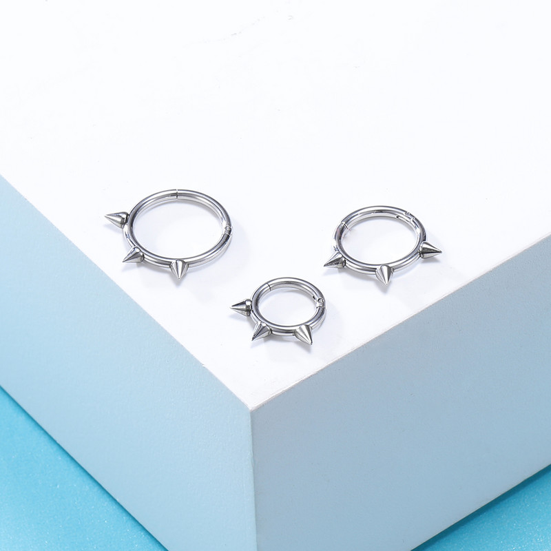 AOEDEJ 16G Sarved nina augustamine naistele roostevabast terasest lehtede kett vaheseina rõngas Hoop Clicker kõhre Helix Tragus kõrvarõngas meeste