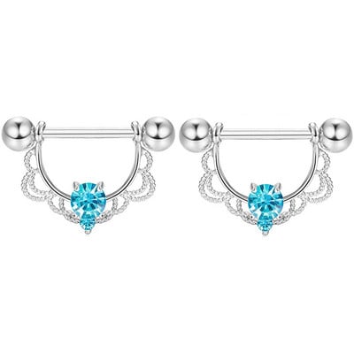 Kruna od nehrđajućeg čelika Set za piercing za bradavice Srce za bradavice Nakit Masovni kristalni prsten za bradavice Lot Piercing Pezon paket nakita za tijelo