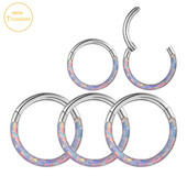 F136 titanski septum piercing prsten za nos 8-10 mm opalni zglobni segment kliker ušne hrskavice naušnice helix usne piercing nakit za tijelo