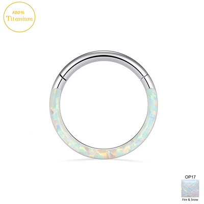 F136 titanski septum piercing prsten za nos 8-10 mm opalni zglobni segment kliker ušne hrskavice naušnice helix usne piercing nakit za tijelo