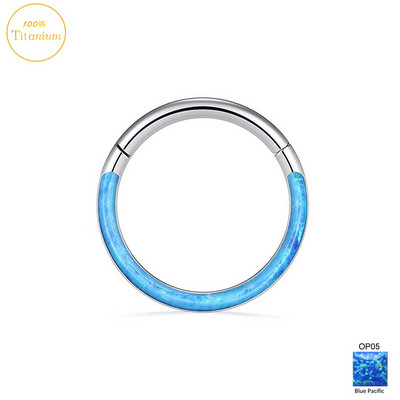 F136 titanski septum piercing prsten za nos 8-10 mm opalni zglobni segment kliker ušne hrskavice naušnice helix usne piercing nakit za tijelo