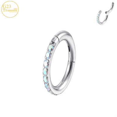 F136 titanski septum piercing prsten za nos 8-10 mm opalni zglobni segment kliker ušne hrskavice naušnice helix usne piercing nakit za tijelo