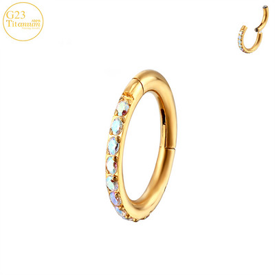 F136 titanski septum piercing prsten za nos 8-10 mm opalni zglobni segment kliker ušne hrskavice naušnice helix usne piercing nakit za tijelo