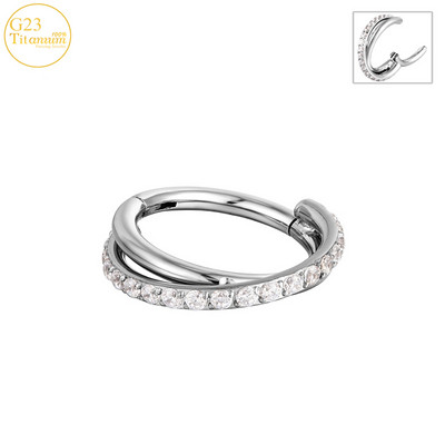 F136 titanski septum piercing prsten za nos 8-10 mm opalni zglobni segment kliker ušne hrskavice naušnice helix usne piercing nakit za tijelo