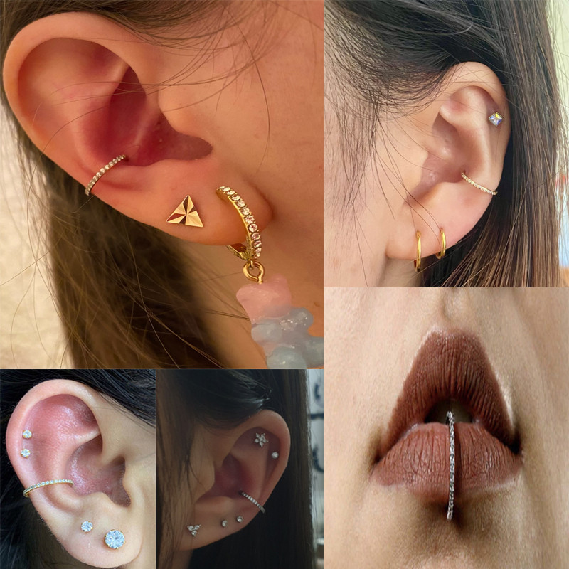 F136 titanski septum piercing prsten za nos 8-10 mm opalni zglobni segment kliker ušne hrskavice naušnice helix usne piercing nakit za tijelo