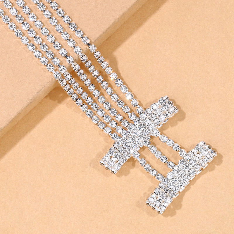 Stonefans Boho narukvica za gležnjeve i prsten za prste Bling Jewely za žene Bling Crystal Višeslojna narukvica za prste Prsten za noge Narukvica s lancem