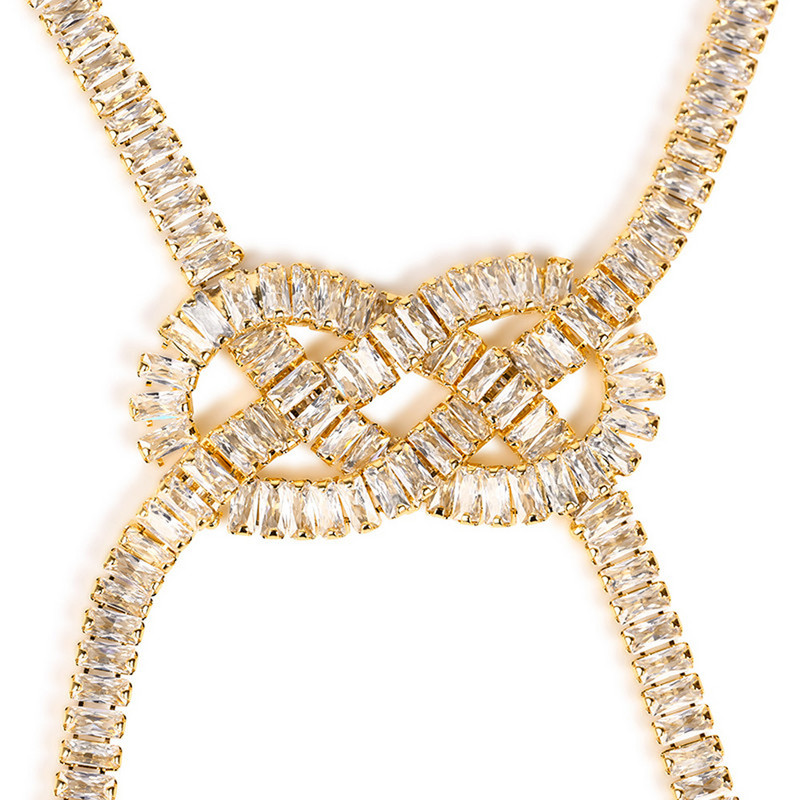 Stonefans boho kubni cirkonij lančić za cipele s gležnjačama na visoku petu za žene Ljetne cipele za plažu Nakit Luksuzna CZ narukvica za gležnjeve