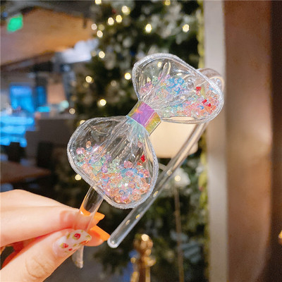 Noua bentita arc transparenta cu nisipurile mișcătoare drăguță fetiță arc stea bentiță petrecere de aniversare accesorii pentru păr pentru copii