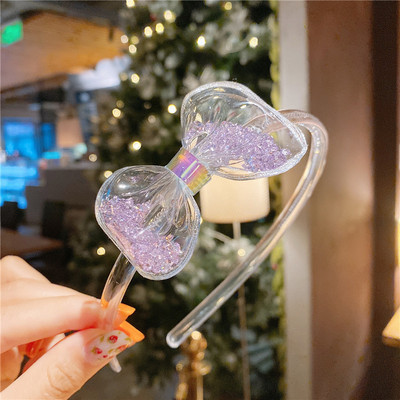 Noua bentita arc transparenta cu nisipurile mișcătoare drăguță fetiță arc stea bentiță petrecere de aniversare accesorii pentru păr pentru copii