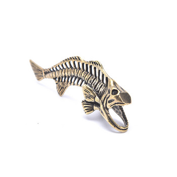 Vintage Brass Fish Bone Κρεμαστό μπρελόκ αυτοκινήτου DIY Αξεσουάρ μπρελόκ Κοσμήματα Μπρελόκ Κρεμαστά μπιχλιμπίδια Δώρα Μόδα Ανδρικά Γυναικεία