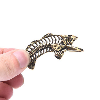 Vintage Brass Fish Bone Κρεμαστό μπρελόκ αυτοκινήτου DIY Αξεσουάρ μπρελόκ Κοσμήματα Μπρελόκ Κρεμαστά μπιχλιμπίδια Δώρα Μόδα Ανδρικά Γυναικεία