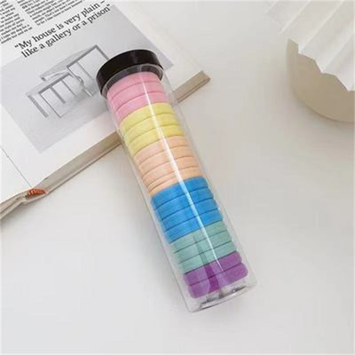 Bandă elastică mare de culoare pură pentru fată, 20 de piese, versiunea coreeană a fixatorului pentru coadă de cal, gumă de mestecat, bandă elastică pentru păr, accesorii pentru păr pentru fete