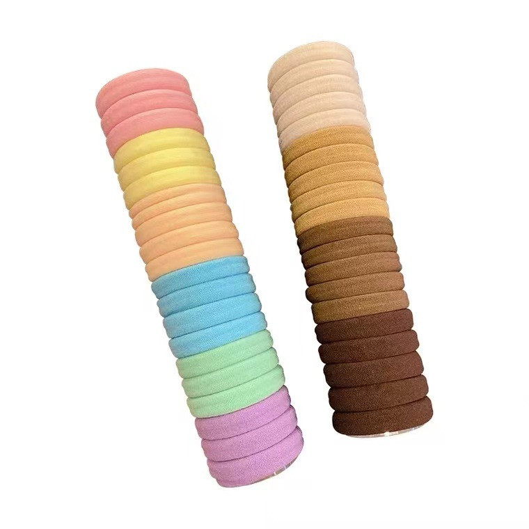 Bandă elastică mare de culoare pură pentru fată, 20 de piese, versiunea coreeană a fixatorului pentru coadă de cal, gumă de mestecat, bandă elastică pentru păr, accesorii pentru păr pentru fete