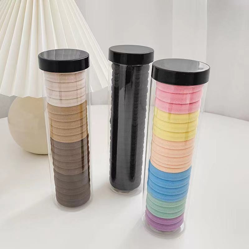 Bandă elastică mare de culoare pură pentru fată, 20 de piese, versiunea coreeană a fixatorului pentru coadă de cal, gumă de mestecat, bandă elastică pentru păr, accesorii pentru păr pentru fete