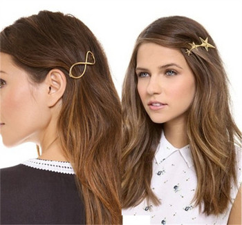 New Fashion Love Heart Hair Clip Κομψή Star Στρογγυλή Barrette για Γυναικείες Κορίτσια Γλυκές φουρκέτες Barrettes γεωμετρία αξεσουάρ μαλλιών