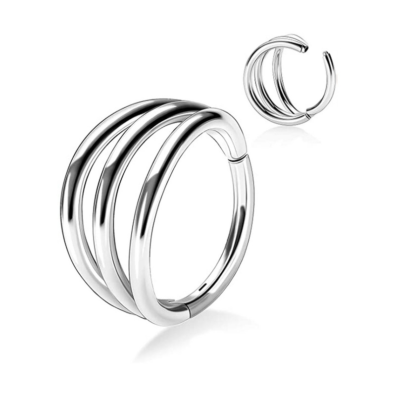 16g 18g Segment Tragus Helix porc fülbevaló orrgyűrű Septum Clicker Conch testpiercing ékszer 316L sebészeti acél