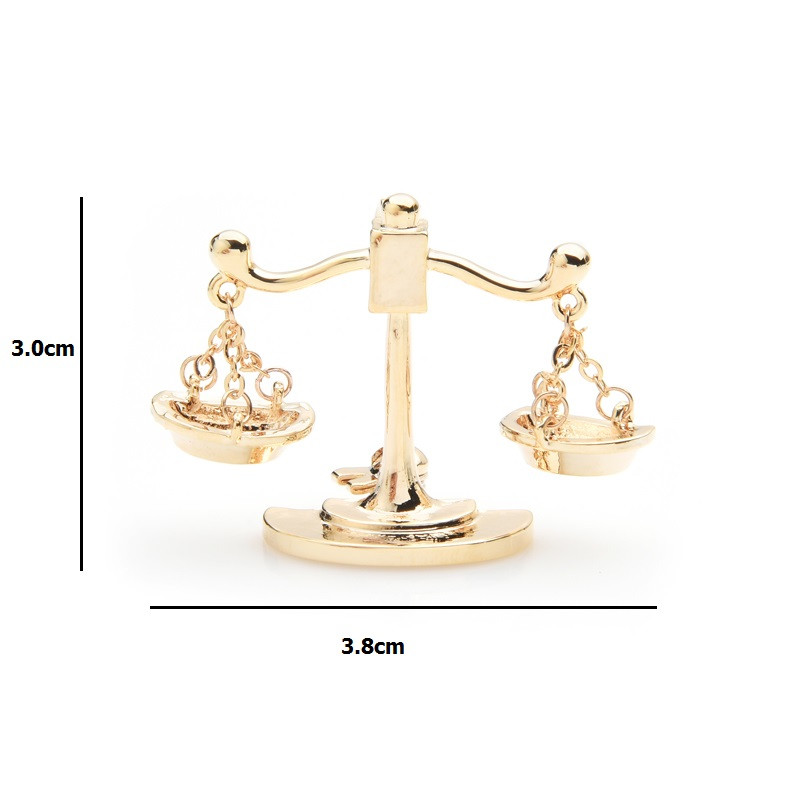 Wuli&baby Broșe Scorpion de culoare aurie Femei Bărbați aliaj Balanță Constelație Banchet Broșă petrecere Ace Cadouri