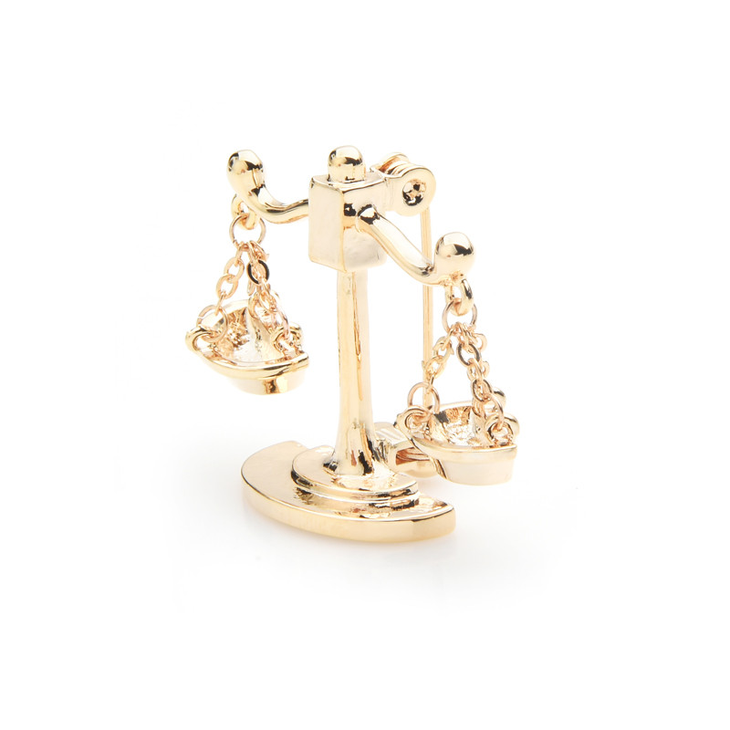 Wuli&baby Broșe Scorpion de culoare aurie Femei Bărbați aliaj Balanță Constelație Banchet Broșă petrecere Ace Cadouri