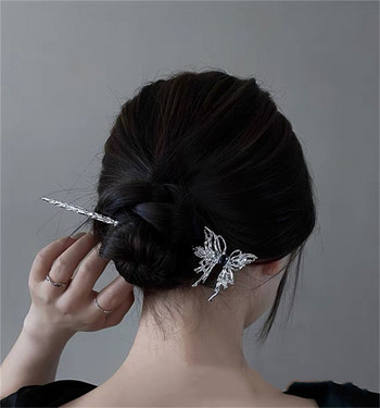 Fashion Butterfly Hair Sticks for Women Shell Hair Clip Pins Minimalist Shape U Girls Hair Pins Maker Headwear