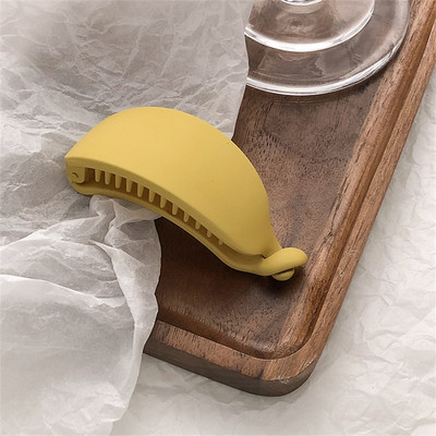 Naujos Korėjos saldainių spalvos Bananų formos Plaukų letenos Moteriškos Merginos Saldžios Plaukų Sąvaržėlės Arklio uodegos laikiklis Plaukų segtukai Madingi Plaukų Priedai