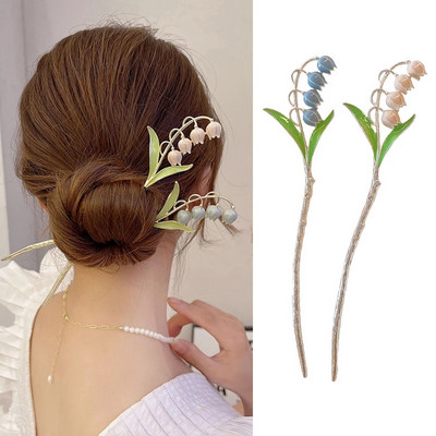 Vintage elegant lily of the valley hairpin Hairpins Barrette animal snake Hair Clips Headwear for Women Girls Hair Accessories