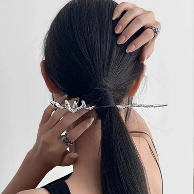 Vintage κομψή φουρκέτα κρίνο της κοιλάδας Φουρκέτες Barrette ζωικό φίδι Κλιπ μαλλιών Κλιπ για γυναίκες Αξεσουάρ μαλλιών για κορίτσια