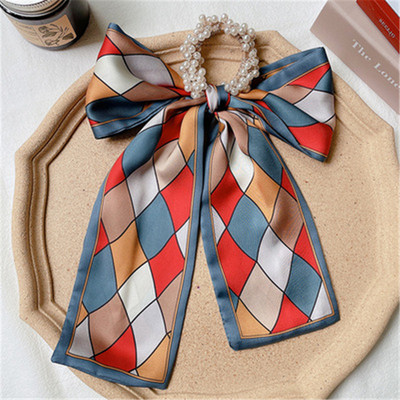 Populiariai parduodama madinga moteriška juostelė plaukų kaklaraištis plaukų kaklaraištis Bohemiškas arklio uodega lankas elastingas plaukų virvė ryšelis plaukų kaklaraištis plaukų priedai