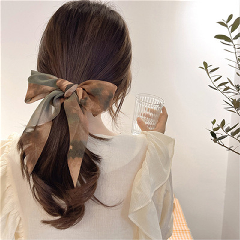 Populiariai parduodama madinga moteriška juostelė plaukų kaklaraištis plaukų kaklaraištis Bohemiškas arklio uodega lankas elastingas plaukų virvė ryšelis plaukų kaklaraištis plaukų priedai