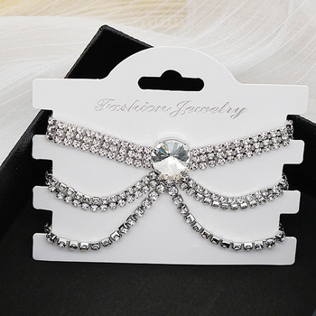 Stonefans Ins Rhinestone Foot Bracelet Leg Chain Дамски плажни аксесоари Многопластова кристална верига с пискюли на глезена Верижка с висок ток