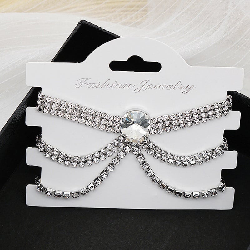 Stonefans Ins Kalnų krištolinė pėdų apyrankė kojų grandinėlė moterims Paplūdimio aksesuarai Daugiasluoksnė krištolinė kulkšnies grandinėlė aukštakulnė kulkšnis