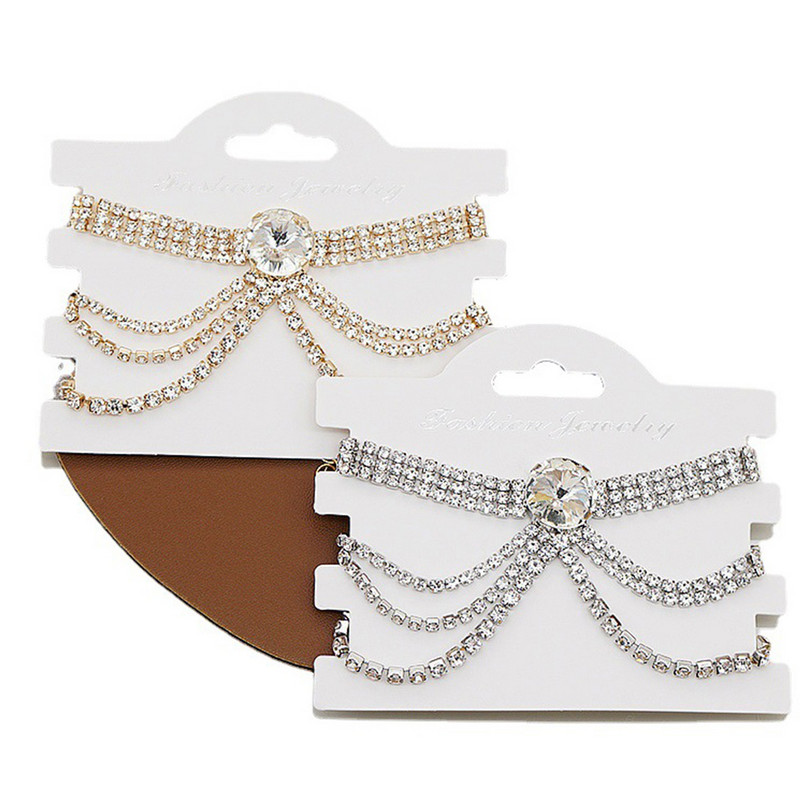 Stonefans Ins Kalnų krištolinė pėdų apyrankė kojų grandinėlė moterims Paplūdimio aksesuarai Daugiasluoksnė krištolinė kulkšnies grandinėlė aukštakulnė kulkšnis