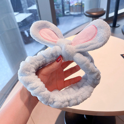 Mergaičių veido prausiklis makiažas plaukų juosta elastinė koralų aksominė lanko galvos juosta Miela gyvūnų plaukų juosta galvos apdangalas Moterų plaukų aksesuarai