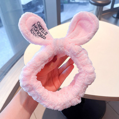 Mergaičių veido prausiklis makiažas plaukų juosta elastinė koralų aksominė lanko galvos juosta Miela gyvūnų plaukų juosta galvos apdangalas Moterų plaukų aksesuarai