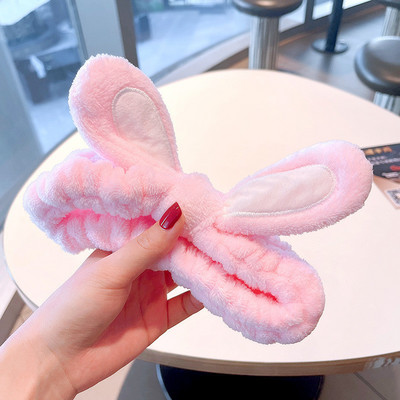 Mergaičių veido prausiklis makiažas plaukų juosta elastinė koralų aksominė lanko galvos juosta Miela gyvūnų plaukų juosta galvos apdangalas Moterų plaukų aksesuarai