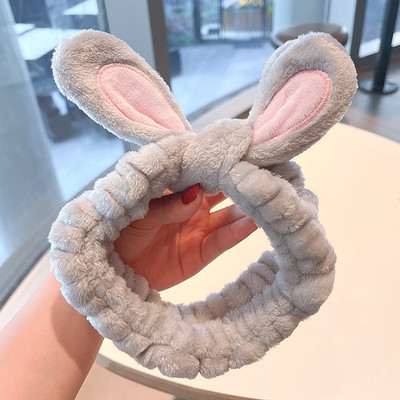 Mergaičių veido prausiklis makiažas plaukų juosta elastinė koralų aksominė lanko galvos juosta Miela gyvūnų plaukų juosta galvos apdangalas Moterų plaukų aksesuarai