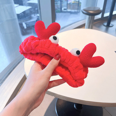 Mergaičių veido prausiklis makiažas plaukų juosta elastinė koralų aksominė lanko galvos juosta Miela gyvūnų plaukų juosta galvos apdangalas Moterų plaukų aksesuarai