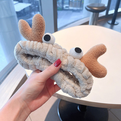 Mergaičių veido prausiklis makiažas plaukų juosta elastinė koralų aksominė lanko galvos juosta Miela gyvūnų plaukų juosta galvos apdangalas Moterų plaukų aksesuarai