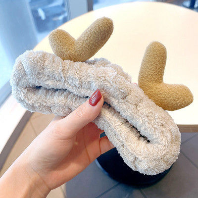 Mergaičių veido prausiklis makiažas plaukų juosta elastinė koralų aksominė lanko galvos juosta Miela gyvūnų plaukų juosta galvos apdangalas Moterų plaukų aksesuarai