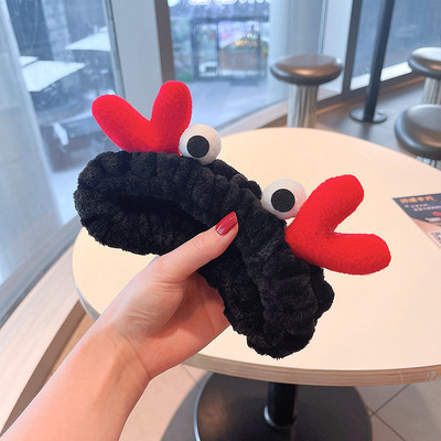 Mergaičių veido prausiklis makiažas plaukų juosta elastinė koralų aksominė lanko galvos juosta Miela gyvūnų plaukų juosta galvos apdangalas Moterų plaukų aksesuarai