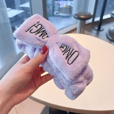 Mergaičių veido prausiklis makiažas plaukų juosta elastinė koralų aksominė lanko galvos juosta Miela gyvūnų plaukų juosta galvos apdangalas Moterų plaukų aksesuarai