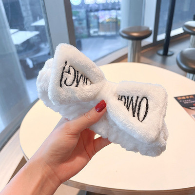 Mergaičių veido prausiklis makiažas plaukų juosta elastinė koralų aksominė lanko galvos juosta Miela gyvūnų plaukų juosta galvos apdangalas Moterų plaukų aksesuarai