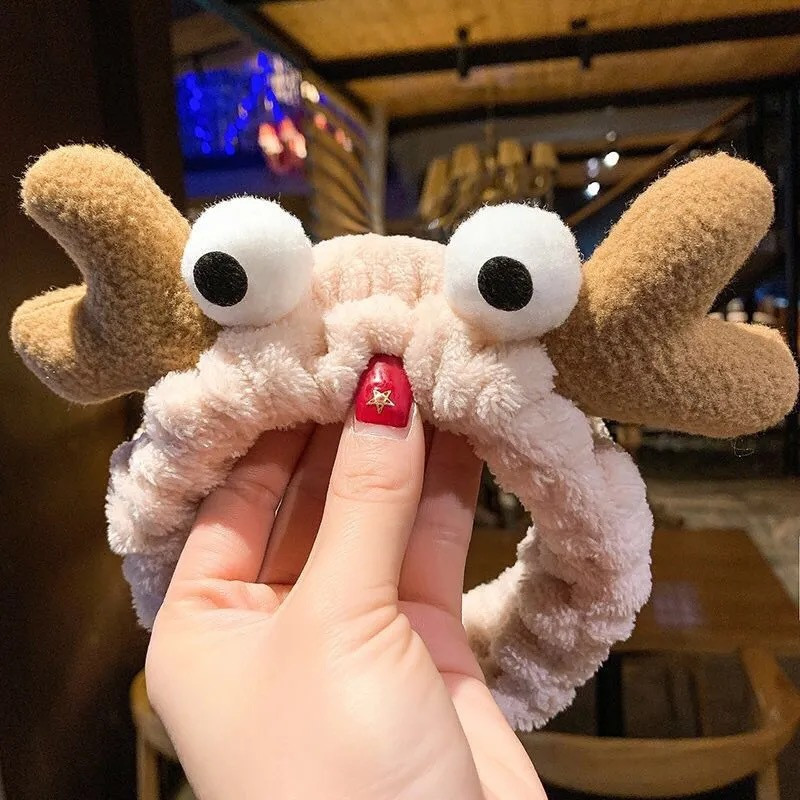 Mergaičių veido prausiklis makiažas plaukų juosta elastinė koralų aksominė lanko galvos juosta Miela gyvūnų plaukų juosta galvos apdangalas Moterų plaukų aksesuarai