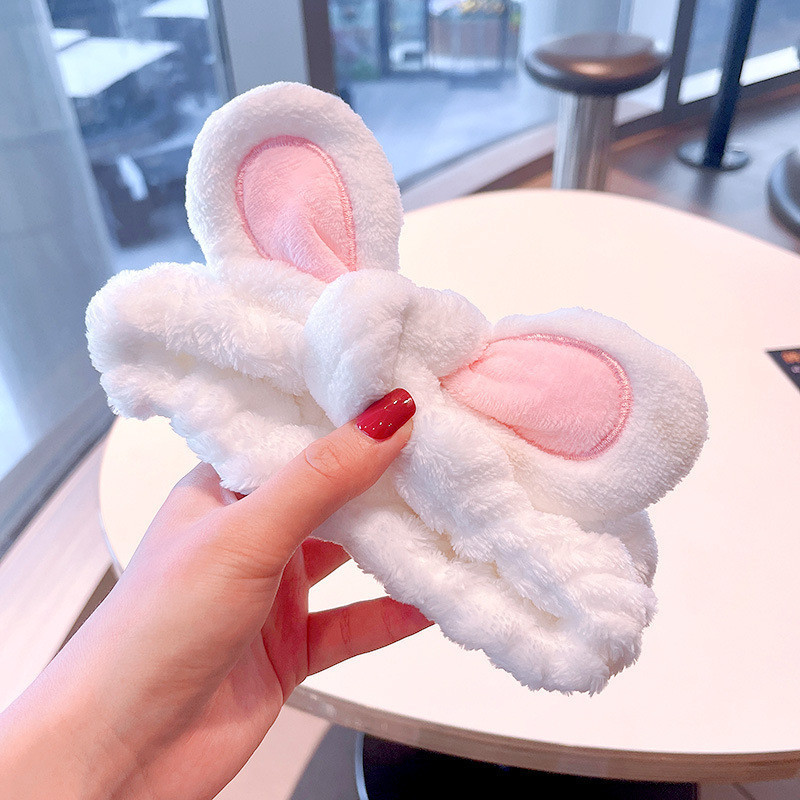 Mergaičių veido prausiklis makiažas plaukų juosta elastinė koralų aksominė lanko galvos juosta Miela gyvūnų plaukų juosta galvos apdangalas Moterų plaukų aksesuarai