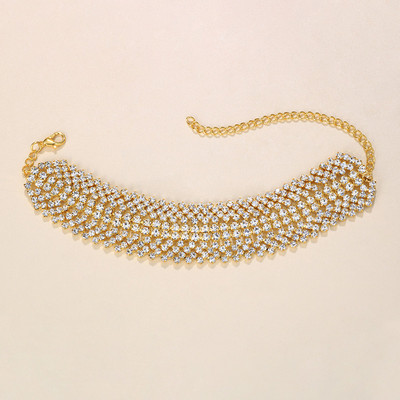 Stonefans Beach Višeslojna narukvica za gležnjeve sa kamenčićima Nakit za stopala za žene Boho Bling Crysta Rhombus Narukvica za gležnjeve na lančiću za noge