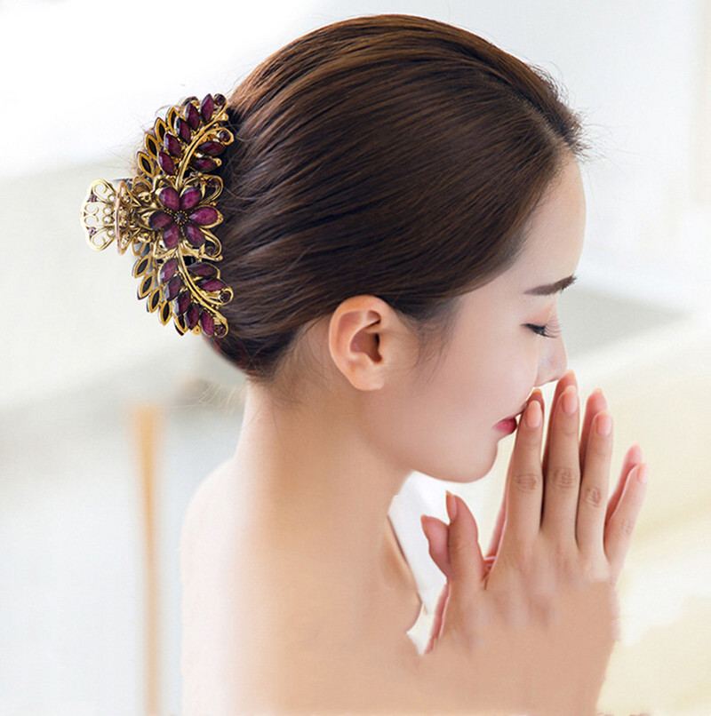 Nouă modă retro Agrafe neregulate Stil punk Gheare de păr din metal argintiu Barrettes Accesorii de păr pentru femei Agrafe de păr Grip de păr