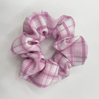 Moda doamnelor retro banda de păr în carouri banda de cauciuc pânză moale fete coadă de cal banda de păr frânghie accesorii de păr en-gros